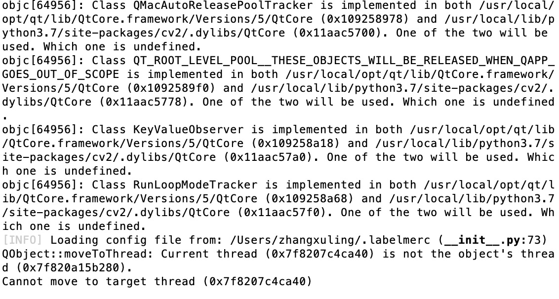 使用labelme出错 You might be loading two sets of Qt binaries into the same process.