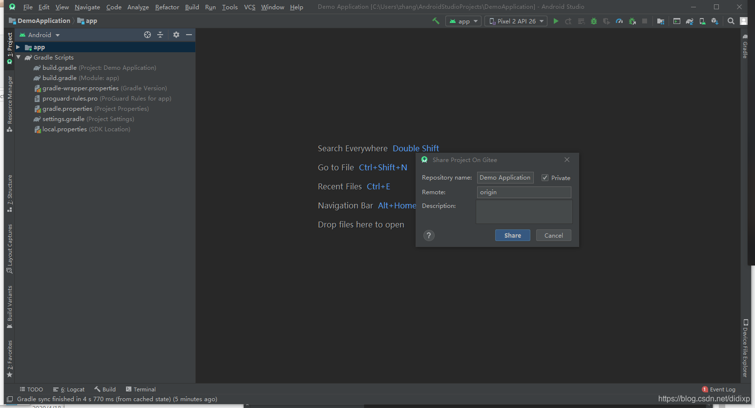 Android Studio 3.6.1上使用giteeandroid studiodidixp的专栏-