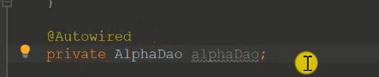 意思：spring容器把AlphaDao注入给这个属性