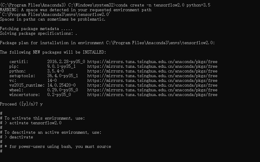 Install the latest anaconda3 64 bit process under windows10