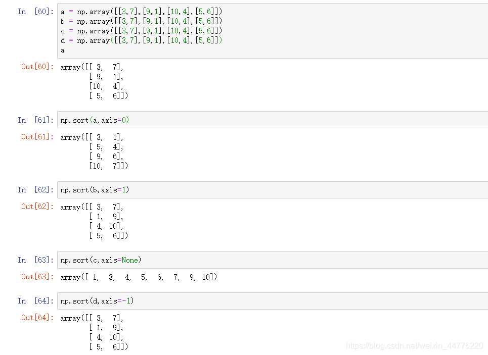 numpy.sort的使用方法及参数分析自学总结_numpy sort 参数-CSDN博客