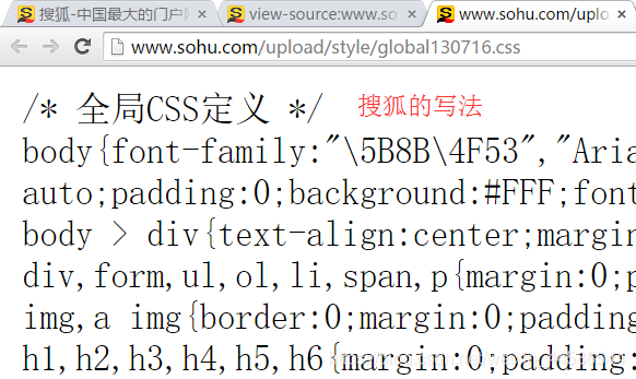 CSS Unicode字体