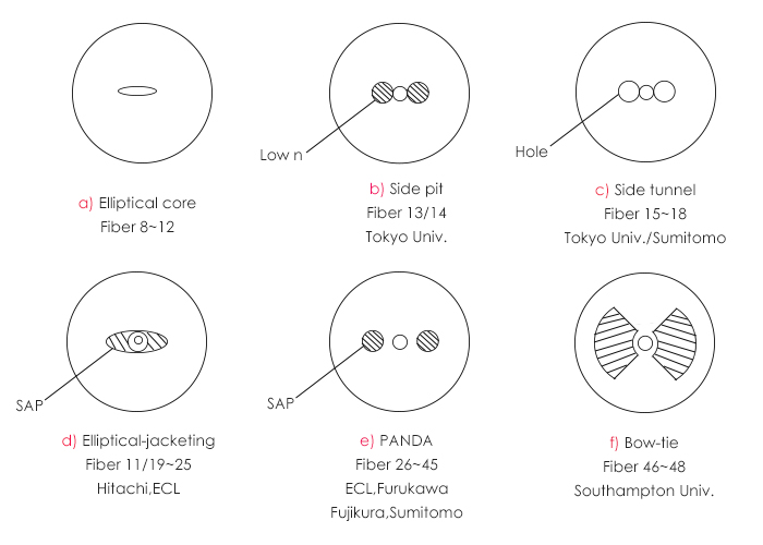 保偏光纤横截面类型