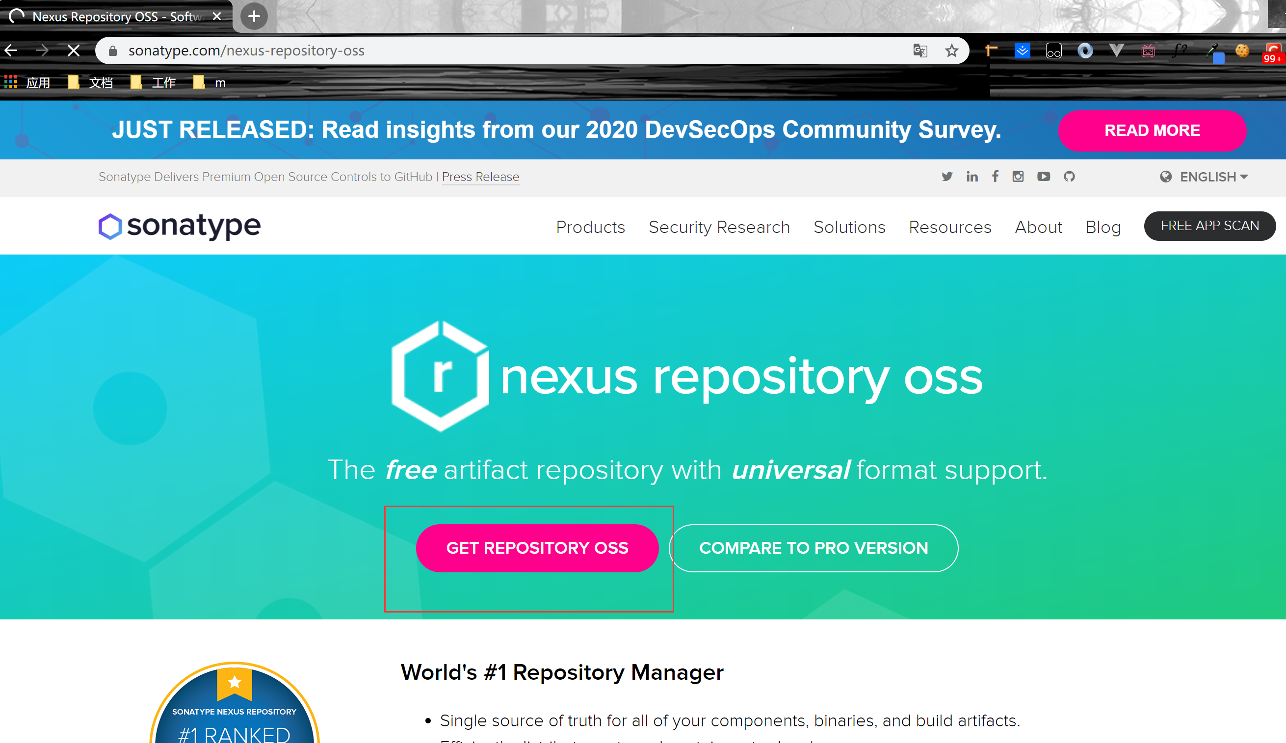 nexus artifactory download