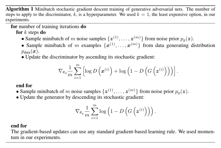 Generative Adverarial Nets 原文阅读笔记