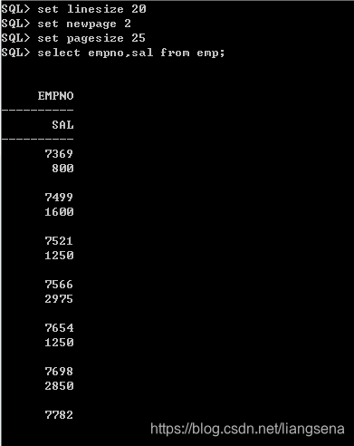 Oracle(四):和SQL*Plus命令来场邂逅数据库liangsena的博客-
