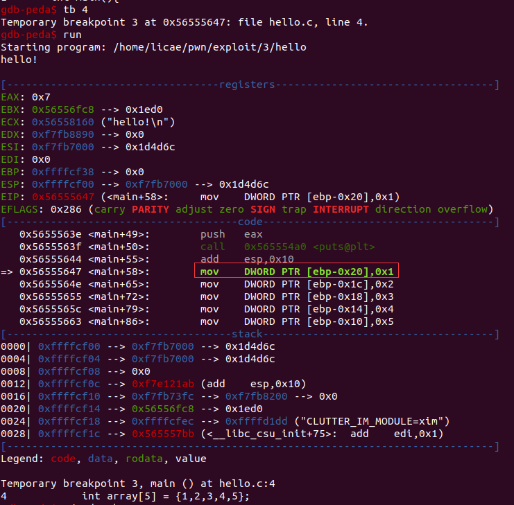 一个demo聊gdbpeda调试那些事_peda runCSDN博客