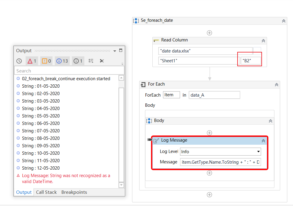 UIPATH 05 02 For Each foreach CSDN 