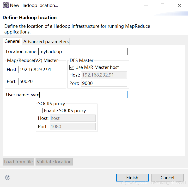 New hadoop connection configuration