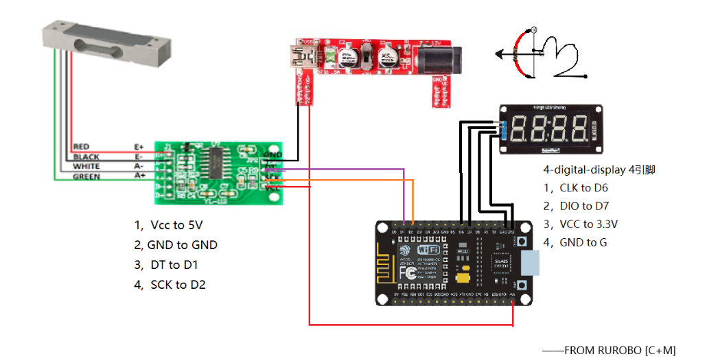 基于ESP8266称重式压力传感器（接入阿里云物联网平台）RUROBO的博客-