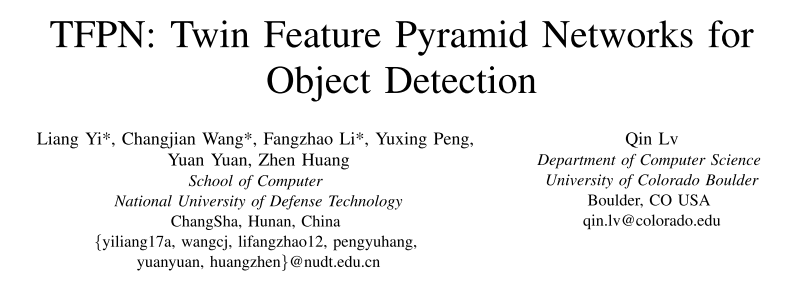【论文笔记】：TFPN: Twin Feature Pyramid Networks for Object Detection_tabpfn ...