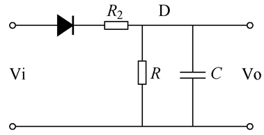 图2.3  电压半波整流的均值检波电路