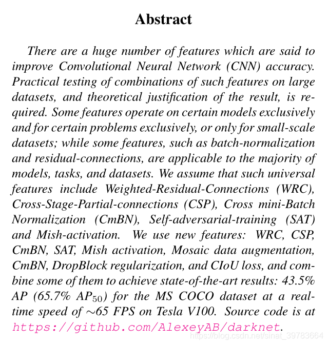 重磅更新!YoloV4最新论文与源码!翻译!人工智能sinat39783664的博客-