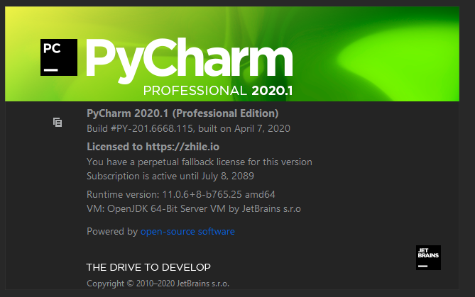 2020.1 PyCharm 激活 