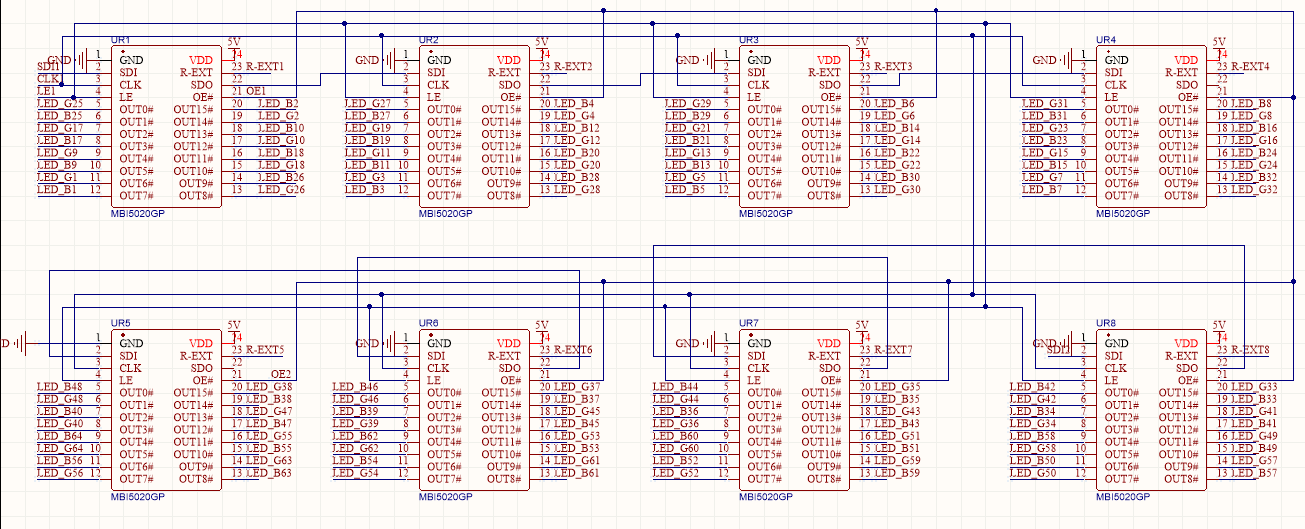 用mbi5020芯片驱动led灯电路图两个sdivoid screen_refresh_first