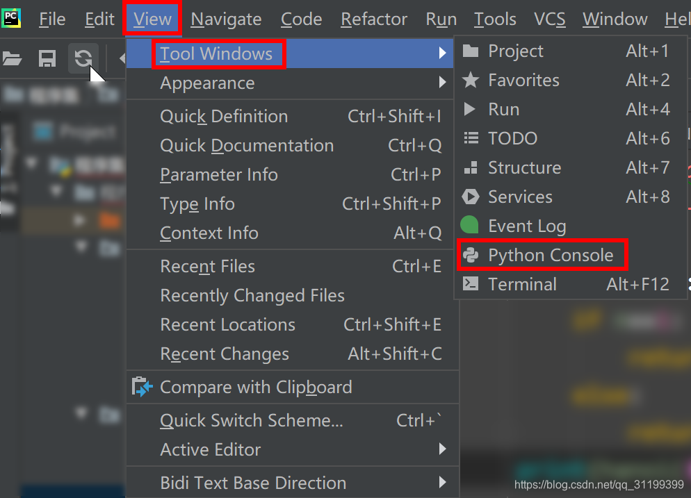 PyCharm中python console不见了怎么办_pycharm控制台消失了-CSDN博客
