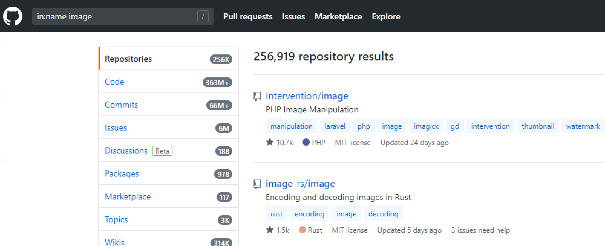 Github uses the correct posture for search - Programmer Sought