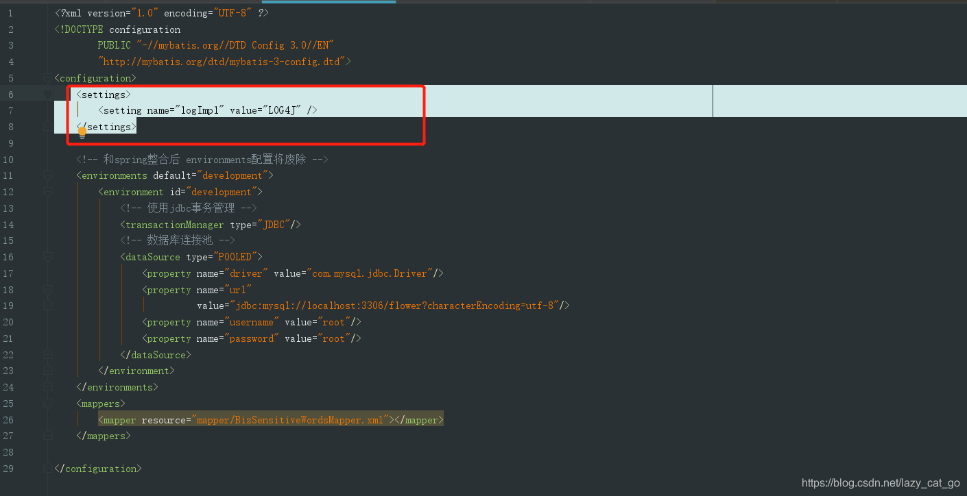 Error setting Log implementation. Cause: java.lang.NoClassDefFoundError ...
