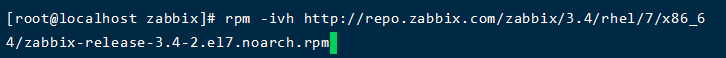 rpm -ivh http://repo.zabbix.com/zabbix/3.4/rhel/7/x86_64/zabbix-release-3.4-2.el7.noarch.rpm