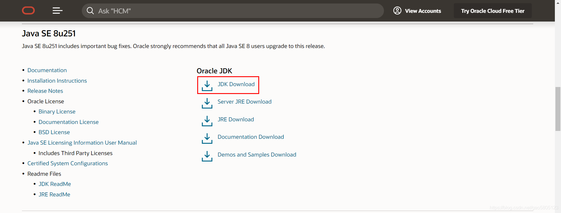 选择需要的JDK版本(建议下载使用JDK1.8版本),点击JDK Download
