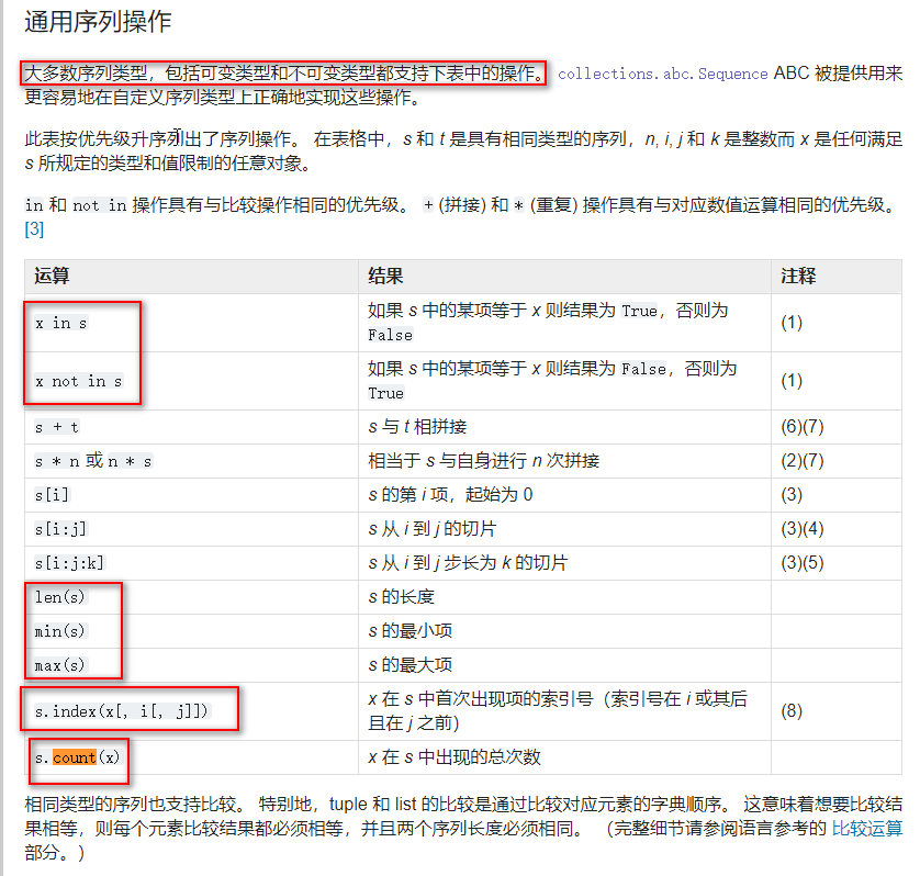 通用序列操作