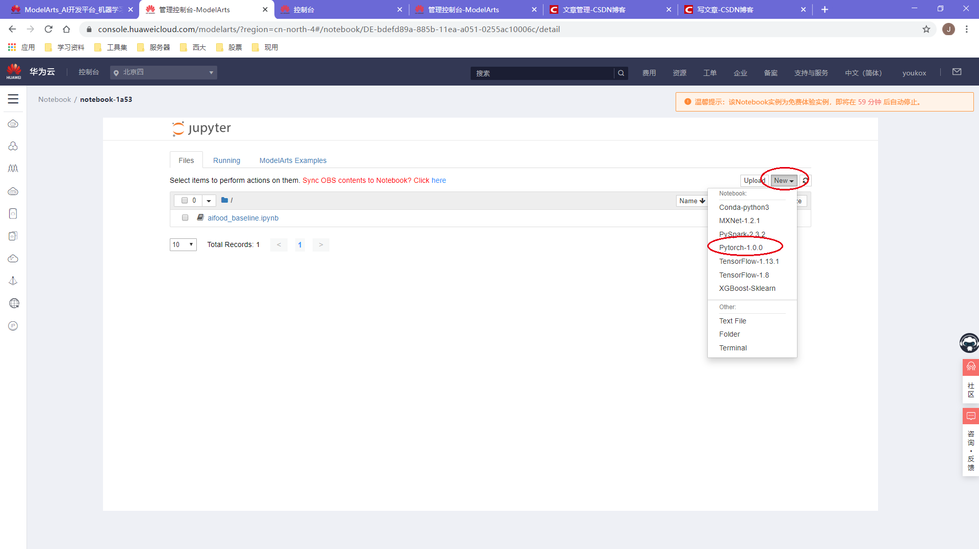 华为云-开发者AI青年班黑客松大赛Baseline操作教程youkox的博客-