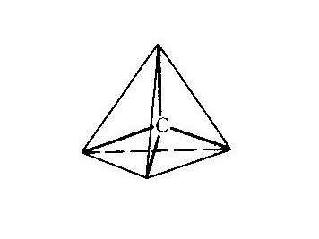 而我们生活在三维空间,甲烷的分子是正四面体同样c有6个电子,h有1个
