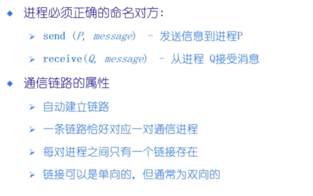 进程必须正确命名对方
