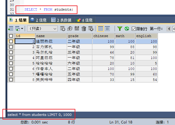 (MySQL) 增删改查语句（详细）数据库JackHuang888的博客-