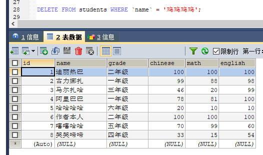 (MySQL) 增删改查语句（详细）数据库JackHuang888的博客-