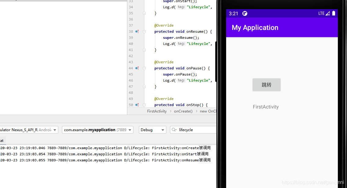 Intent跳转和7个生命周期移动开发genijmni的博客-