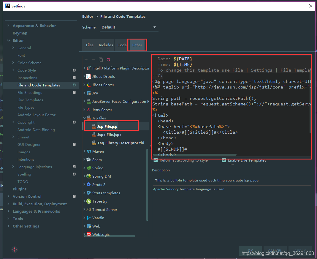 IntelliJ IDEA如何修改JSP文件模板_idea中改完名字项目中需要改什么web+jsp-CSDN博客