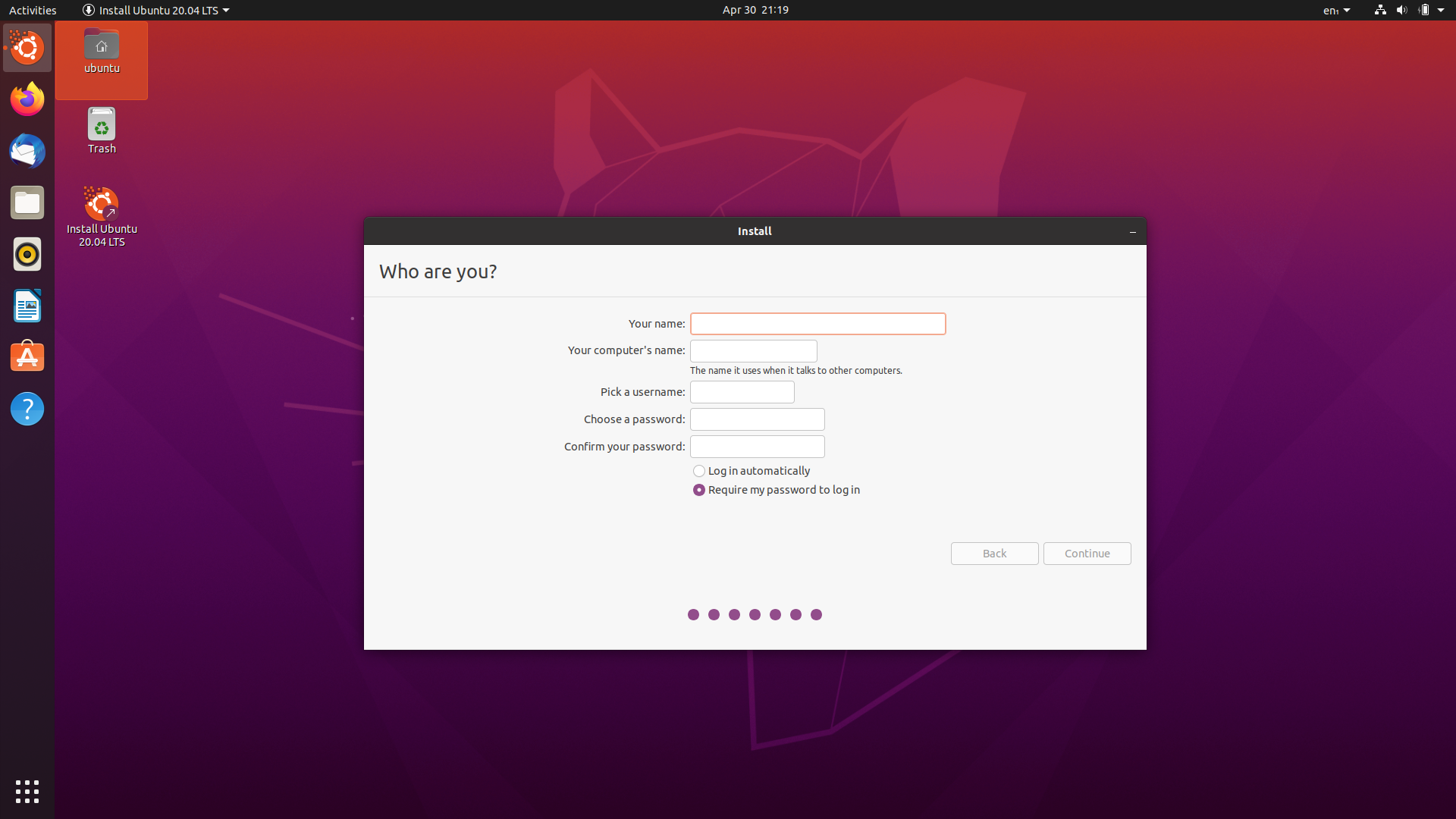 ubuntu 20.04 LTS安装记录操作系统Leefir的博客-