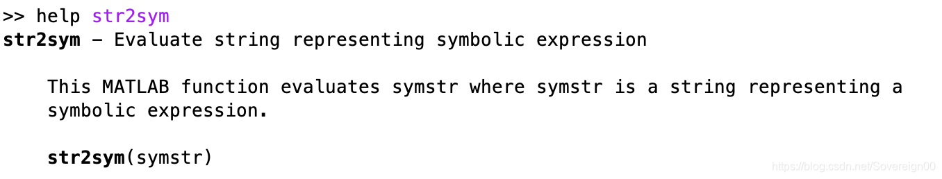 str2sym函数