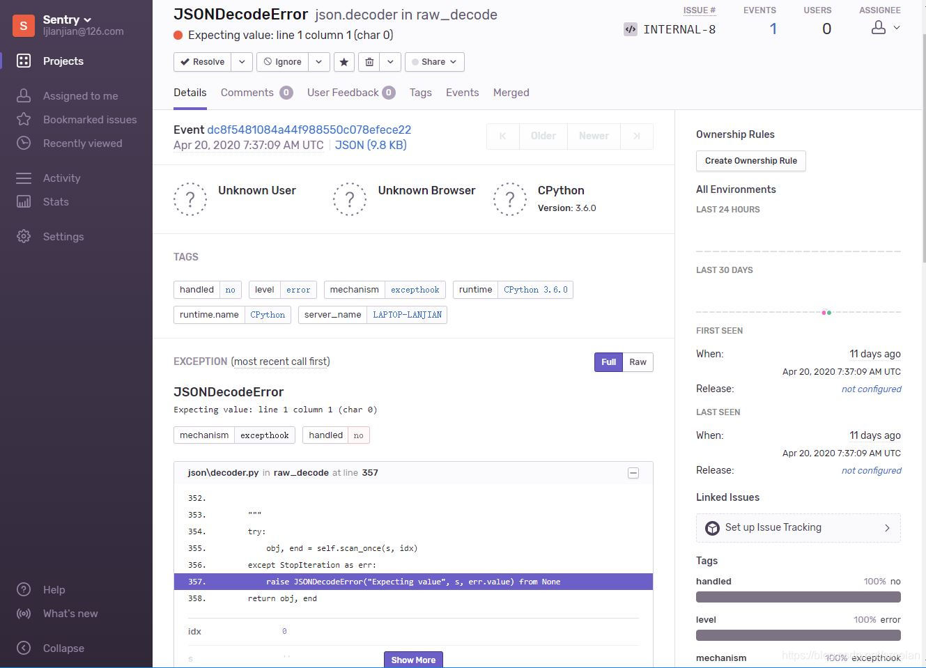Sentry实时错误追踪系统使用说明_sentry怎么使用-CSDN博客