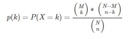 超几何分布计算公式