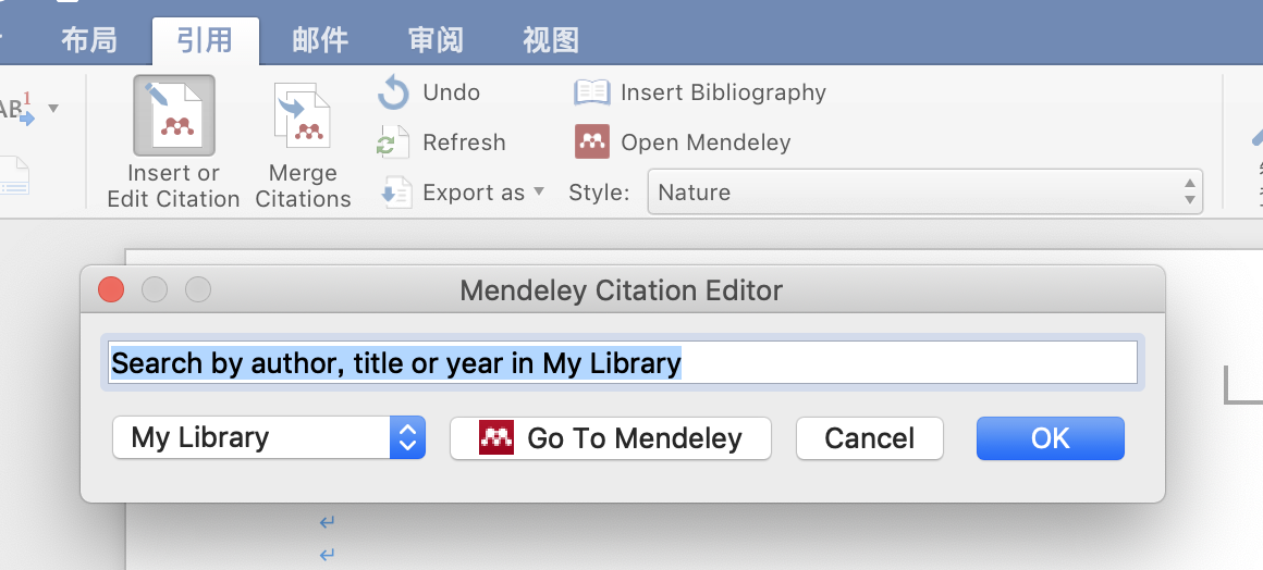 mendelye word plugin for mac