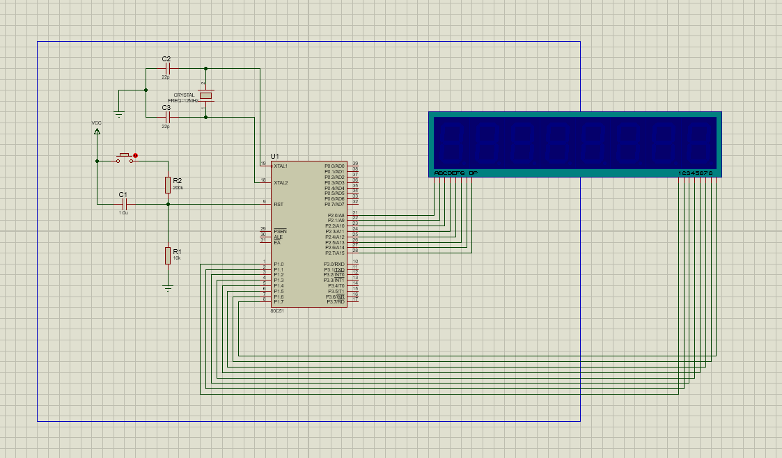 直接使用并联好的8个8段数码管就好了
