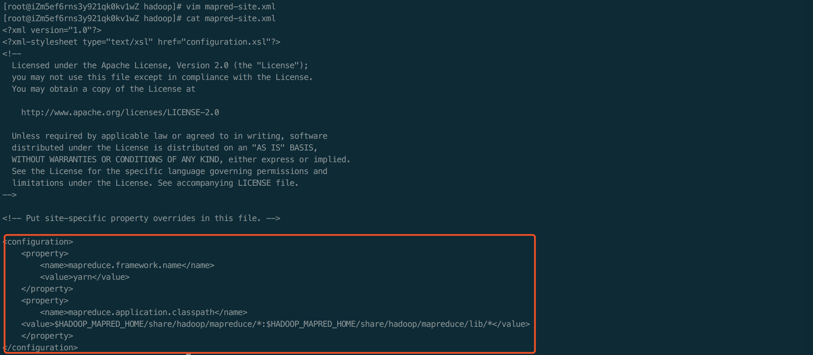 学习篇HadoopYARN环境搭建_在当前目录下拷贝mapredsite.xml.template生成mapredsite.xml