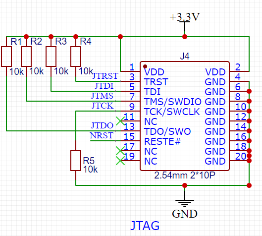 st-link 的swd接线图