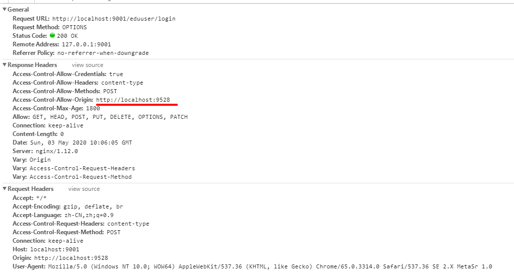 解决方案 'AccessControlAllowOrigin' header in the response must not be