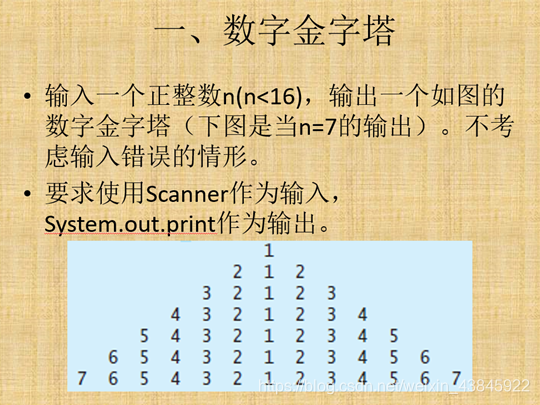 数字金字塔_数字对称金字塔显示,输入n(n<10),-CSDN博客