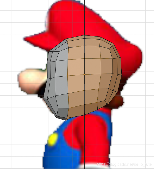 Blender图解教程:高仿版超级马里奥(二)头部建模(附模型下载)游戏开发,马里奥开发游戏的老王-
