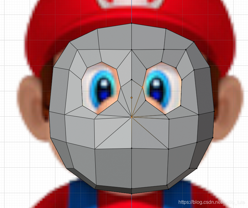 Blender图解教程:高仿版超级马里奥(二)头部建模(附模型下载)游戏开发,马里奥开发游戏的老王-