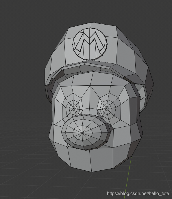 Blender图解教程:高仿版超级马里奥(二)头部建模(附模型下载)游戏开发,马里奥开发游戏的老王-