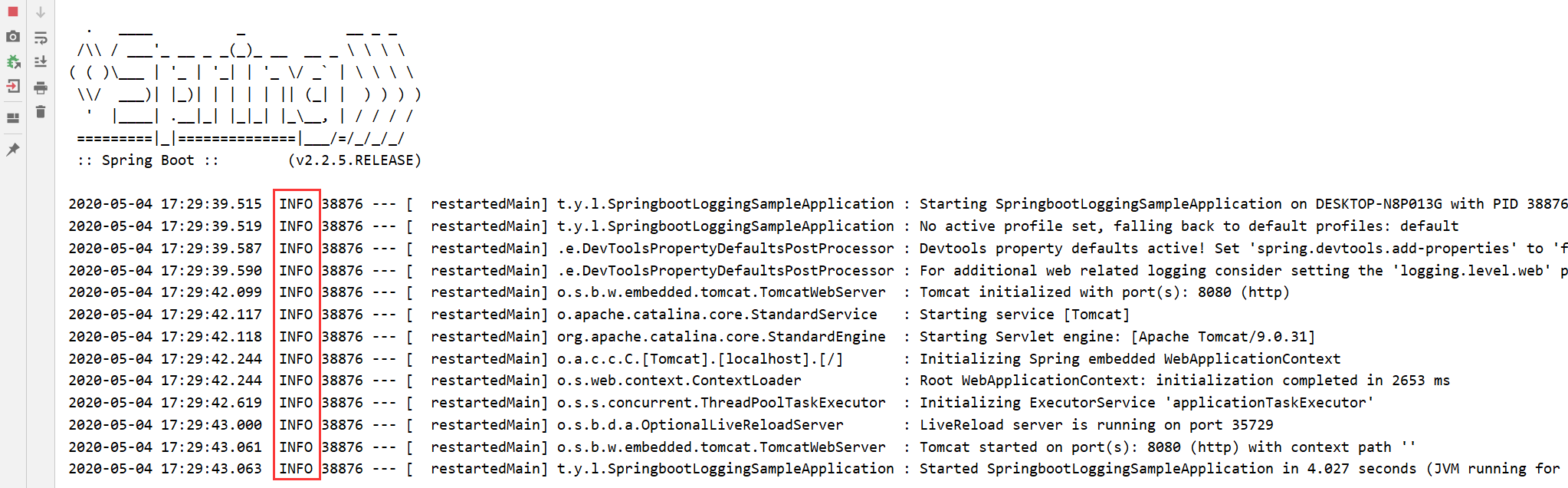 Spring Boot 默认日志使用_logging.level.springfox-CSDN博客