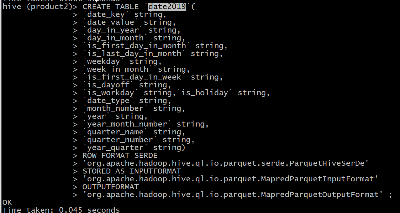 HIVE 中 使用 msck repair table 表名_line 111 character ' ' not supported