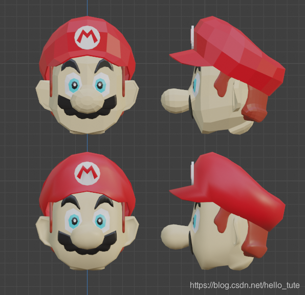 Blender图解教程:高仿版超级马里奥(二)头部建模(附模型下载)游戏开发,马里奥开发游戏的老王-