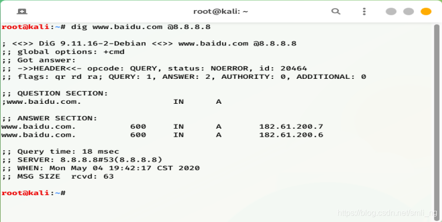 dig详细使用教程运维smling的博客-